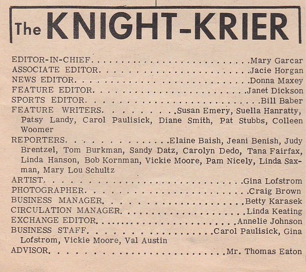 Knight-Krier — October 1963 Highlights scanned page